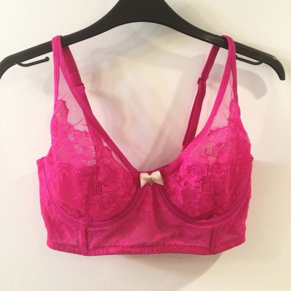 New Victoria's Secret Body By Victoria Size 32B Lace Unlined Demi Bustier Bra